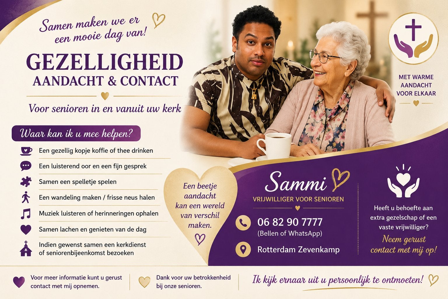 Welke dame 55+ kan sociale gezelligheid gebruiken?, Tot en met 24 uur, Overige niveaus, Vanaf 10 jaar, Overige vormen