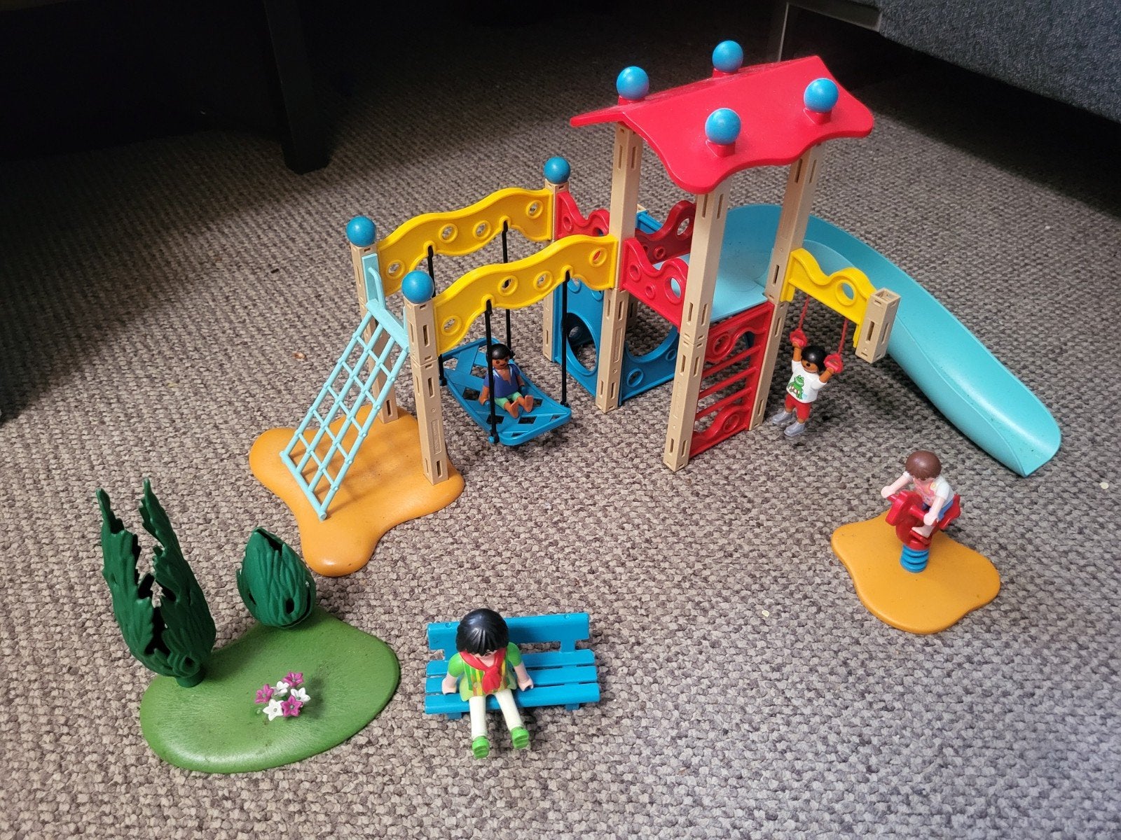 Playmobil Speeltuin met Glijbaan, Schommels en Klimrek, Ophalen of Verzenden, Zo goed als nieuw, Glijbaan
