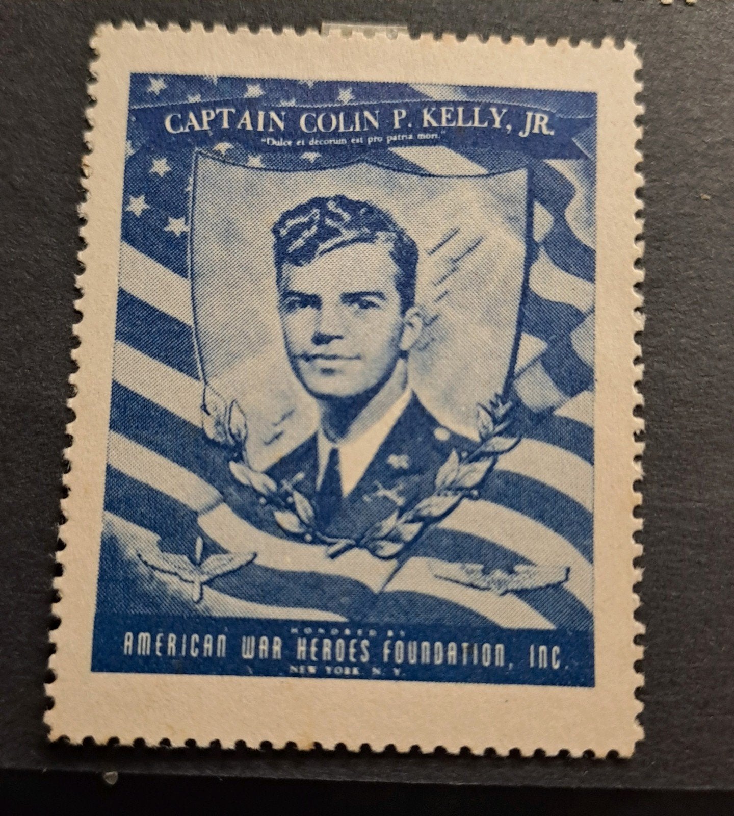 Sluitzegel Amerika: Captain Colin P. Kelly, Jr., Ophalen of Verzenden, Gestempeld