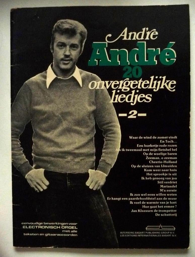 MUZIEKBLAD ANDRE VAN DUYN ONVERGETELIJKE LIEDJES ALS NIEUW, Muziek en Instrumenten, Verzenden, Zo goed als nieuw