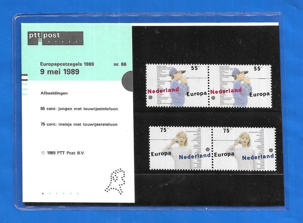 Postzegelmapje 66 - Europapostzegels 1989, Postzegels en Munten, Verzenden, Na 1940, Postfris