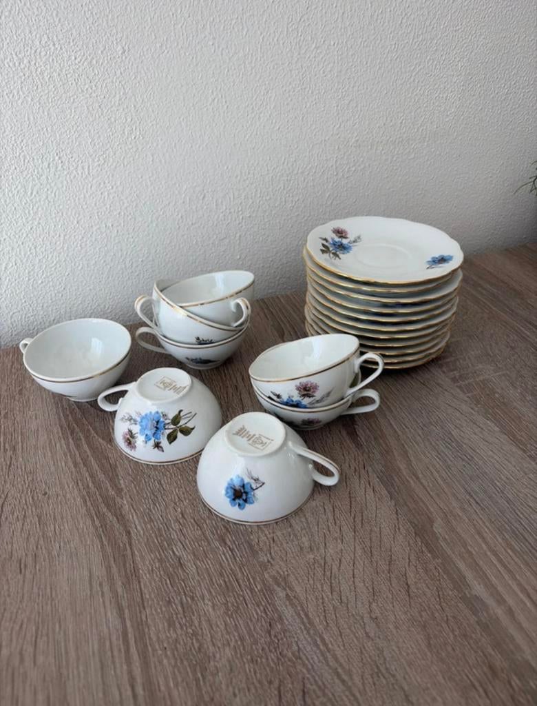 Berry France Porcelein Koffie/Thee Set, Ophalen of Verzenden