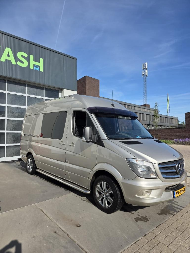 Mercedes-Benz Sprinter Dubbele Cabine 2014 6 persoons, Auto's, Automaat, Euro 5, Zwart, Bedrijf