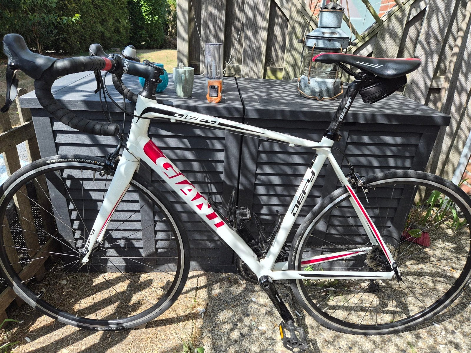 Giant Defy1 racefiets - Wit/Rood -maat m/l Gebruikt, Ophalen, 28 inch, Gebruikt, Aluminium