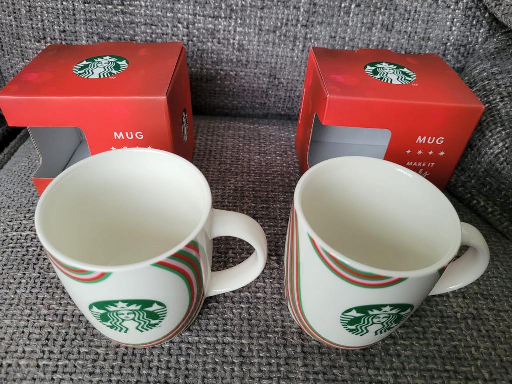 Starbucks kerstmokken 2 stuks make it yours at home, Ophalen of Verzenden, Zo goed als nieuw, Gebruiksvoorwerp