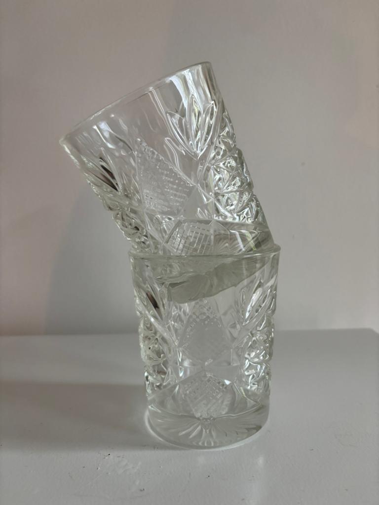 Libbey Hobstar 2x glazen drink glas patroon, Ophalen of Verzenden