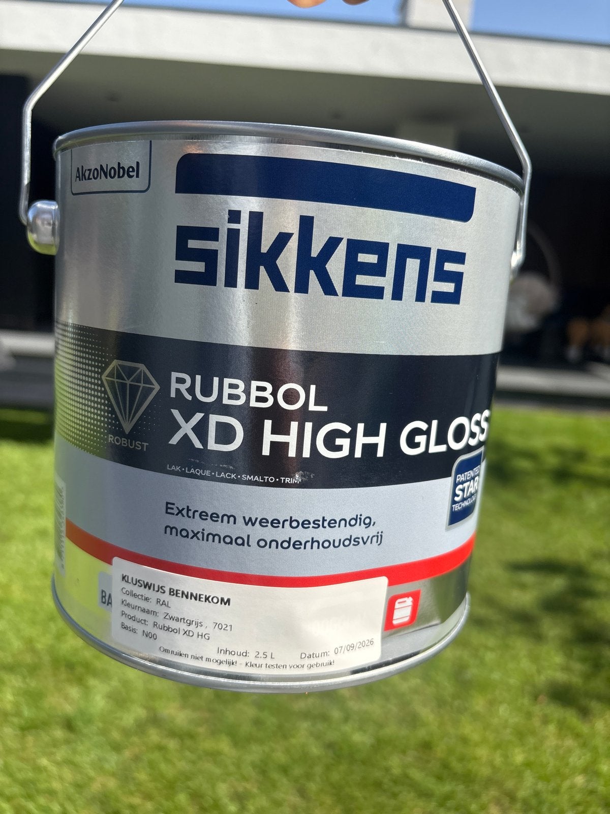 Sikkens Rubbol XD High Gloss Zwartgrijs RAL 7021 2.5L, Ophalen, Nieuw, Overige typen