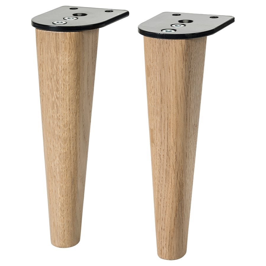 4 Ikea Smedstorp bankpoten eik, Ophalen, Zo goed als nieuw, Minder dan 150 cm