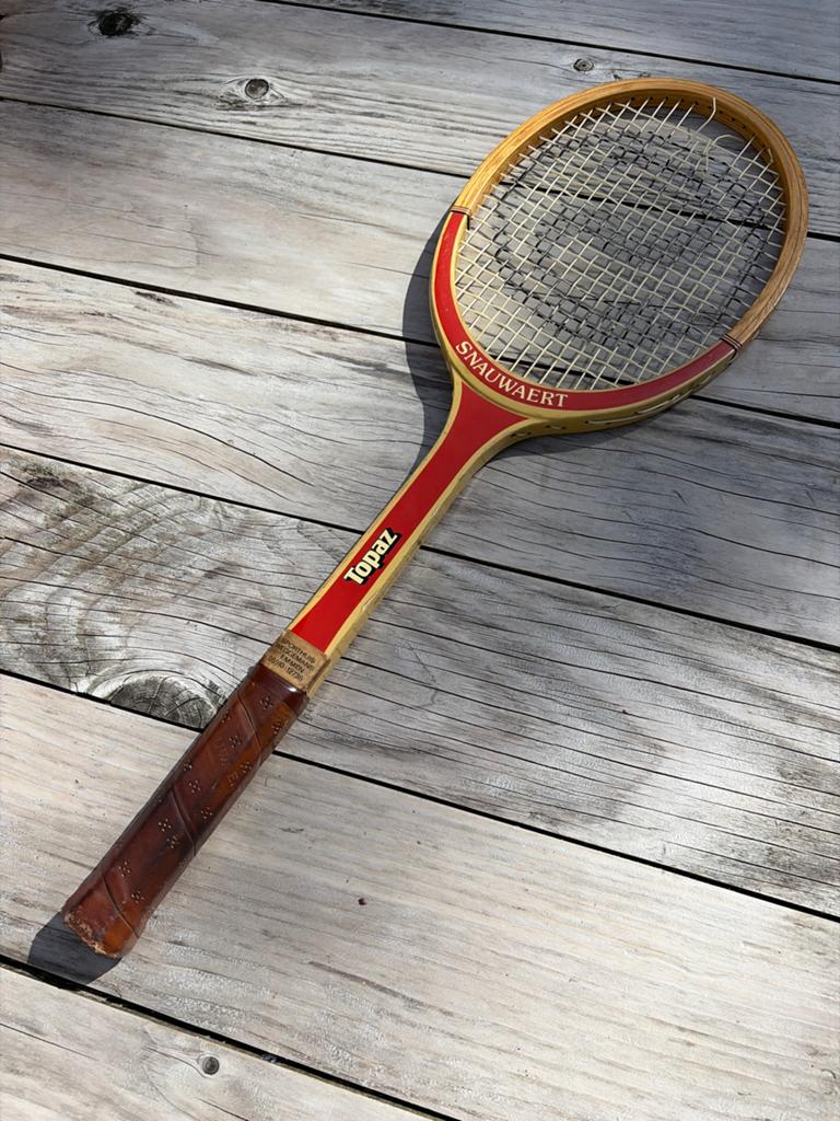 Vintage Snauwaert Topaz Tennisracket Houten Racket, Ophalen, Gebruikt, Racket, Overige merken