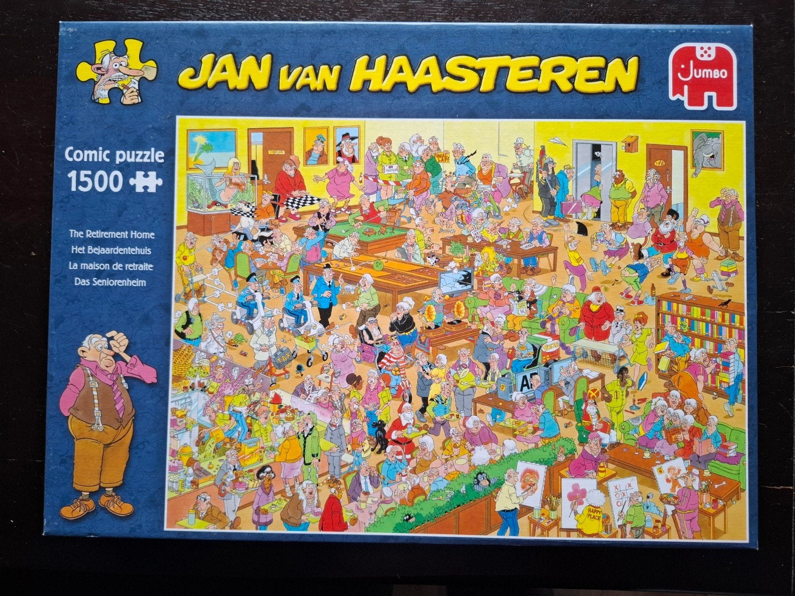 Jan van Haasteren Puzzel - Het Bejaardentehuis 1500 stukjes, Ophalen of Verzenden, 500 t/m 1500 stukjes, Zo goed als nieuw