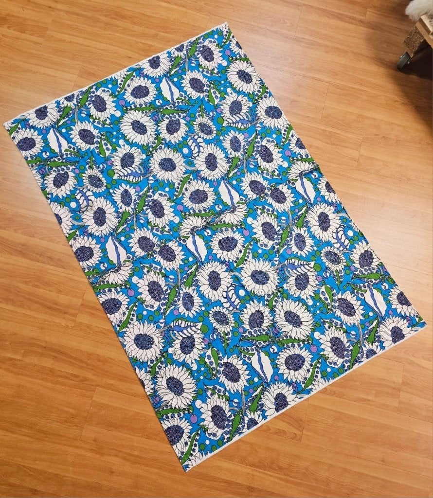 Bloemenbedekking Blauw 160/108, Blauw, 150 tot 200 cm, Ophalen of Verzenden, Zo goed als nieuw