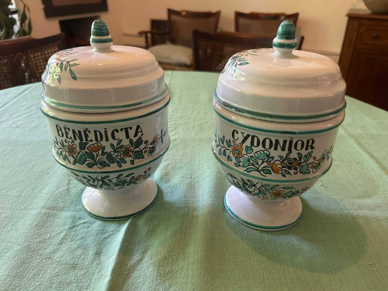 Antieke apotheek Apothekerspotten - Benedicte & Cydonior, Antiek en Kunst, Ophalen of Verzenden
