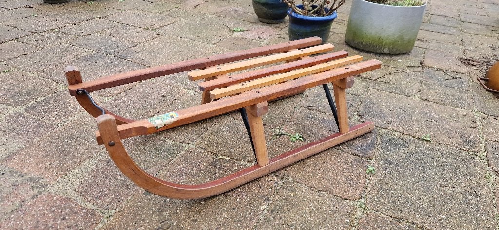 Authentieke slee van hout, Ophalen, Gebruikt, Hout