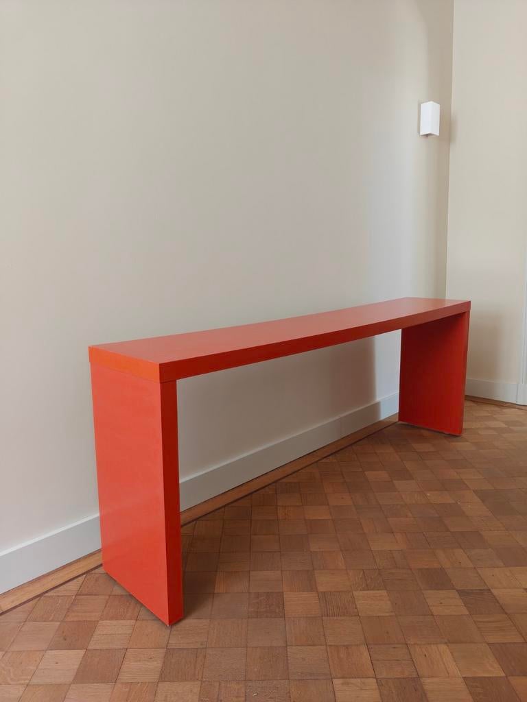 Malm bedtafel rolbaar, Huis en Inrichting, Tafels | Sidetables, Gebruikt, 25 tot 50 cm, 150 tot 200 cm, Rechthoekig, Overige houtsoorten