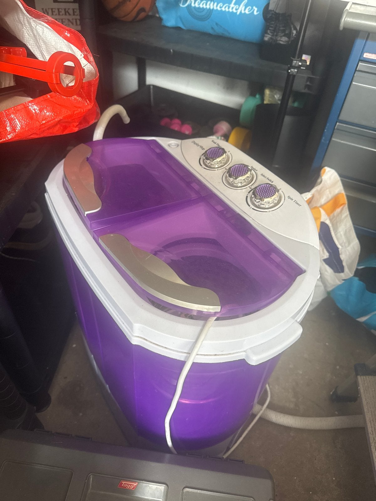 Mini Camping Wasmachine met Centrifuge - Compact & Draagbaar, Minder dan 85 cm, Minder dan 4 kg, Bovenlader, Ophalen of Verzenden