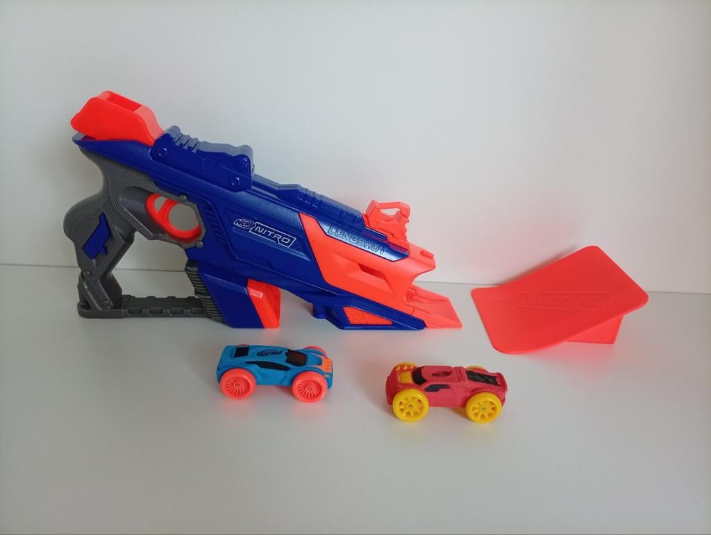 Nerf Nitro longshot smash afschiet pistool, Ophalen of Verzenden, Gebruikt