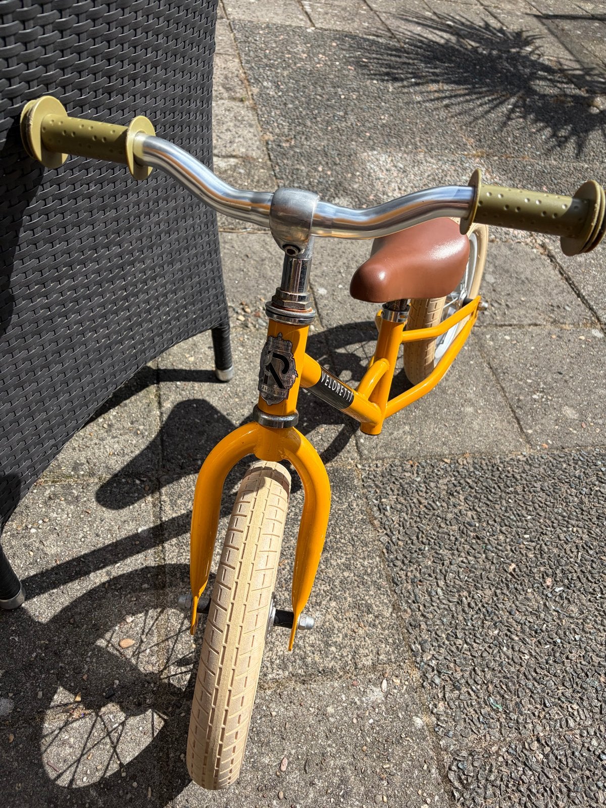 Veloretti Loopfiets - Geel, Ophalen, Gebruikt, Velgrem, Minder dan 16 inch