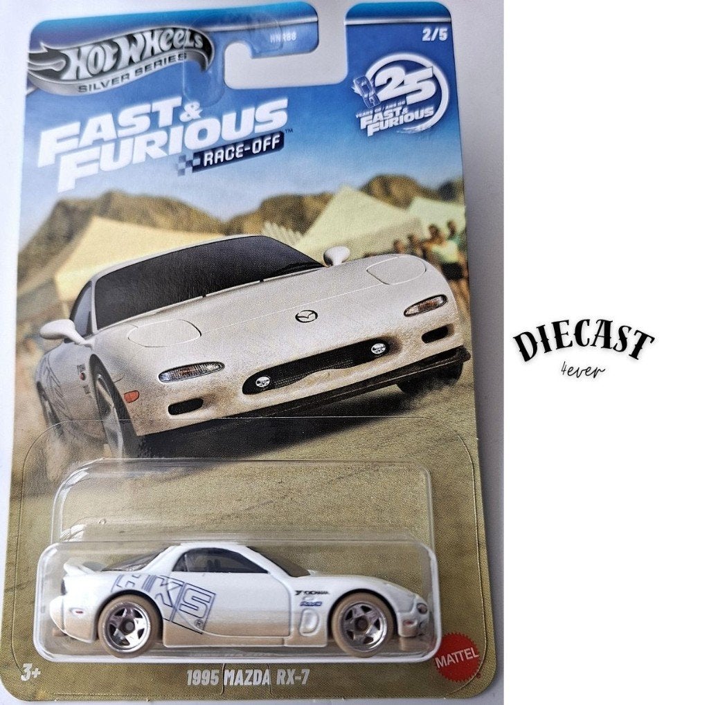 Hot Wheels 1995 Mazda RX-7 Silver series, Race-off, Hobby en Vrije tijd, Modelauto's | Overige schalen, Ophalen, Nieuw, Auto