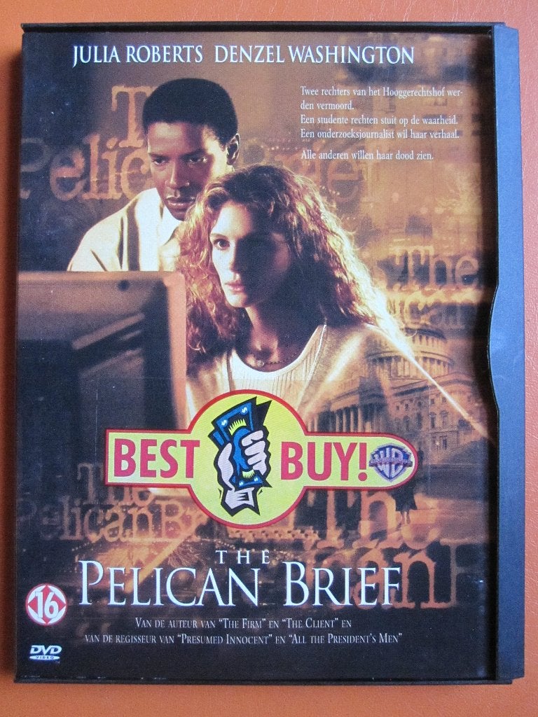 The Pelican Brief (1993), Cd's en Dvd's, Vanaf 16 jaar, Actiethriller, Ophalen of Verzenden, Zo goed als nieuw