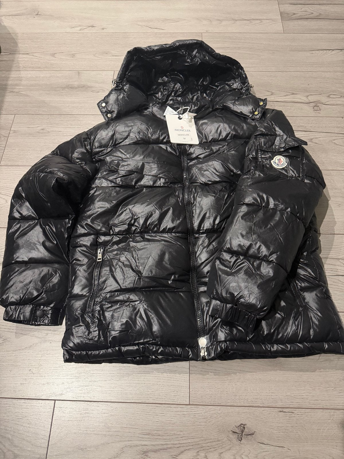 Moncler Puffer Jas Zwart Maat M - Nieuw met labels, Kleding | Dames, Jumpsuits, Ophalen of Verzenden, Nieuw, Maat 38/40 (M), Zwart