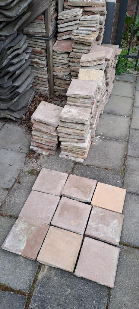 Antieke plavuizen 16x16 cm, 500 stuks, Doe-het-zelf en Verbouw, Tegels, Ophalen