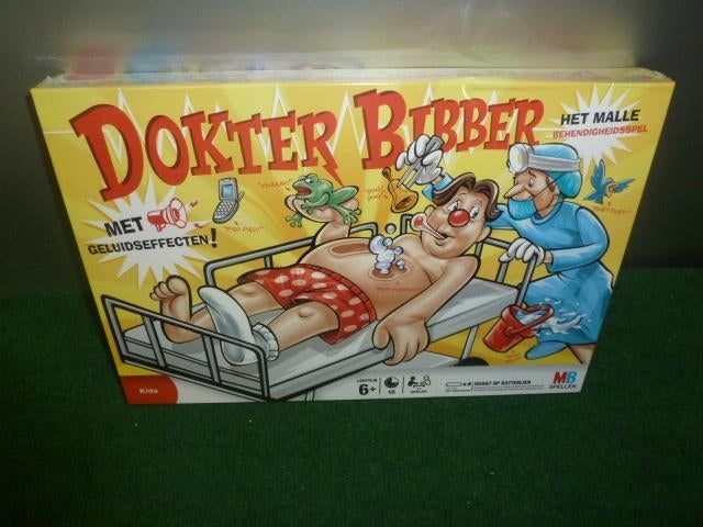 NIEUW super leuk actiespel DOKTER BIBBER, Hobby en Vrije tijd, Gezelschapsspellen | Bordspellen, Een of twee spelers, Ophalen of Verzenden