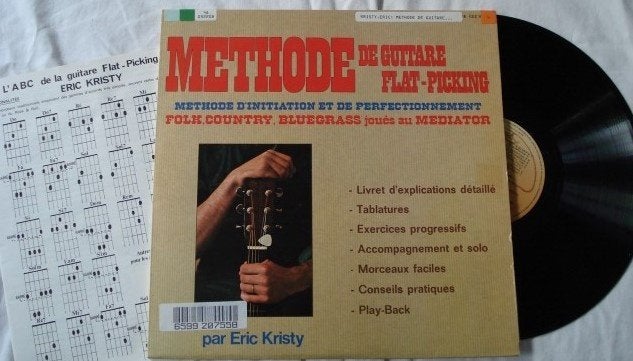 Eric Kristy - Methode de guitare flat-picking, LP, Gebruikt, Ophalen of Verzenden, Inclusief boekje