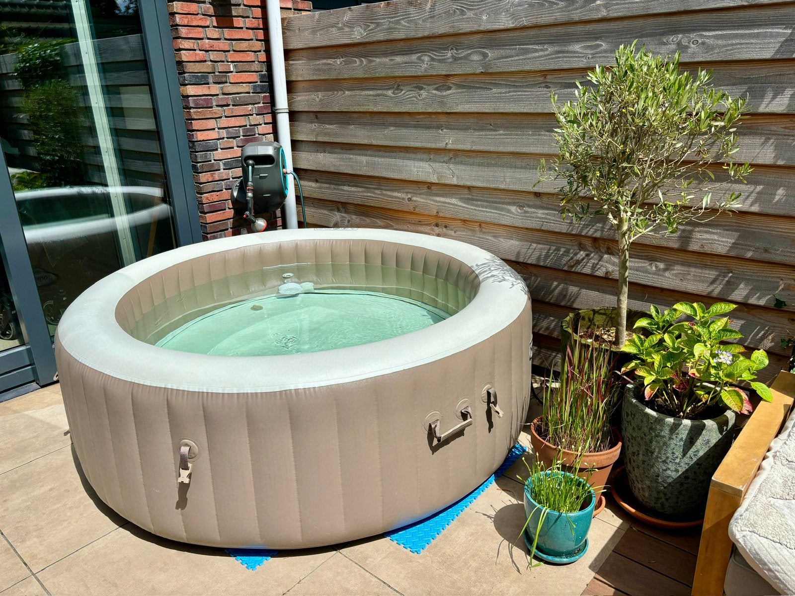 Intex PureSpa 4 Persoons Jacuzzi, Ophalen, Gebruikt, Filter, Opblaasbaar