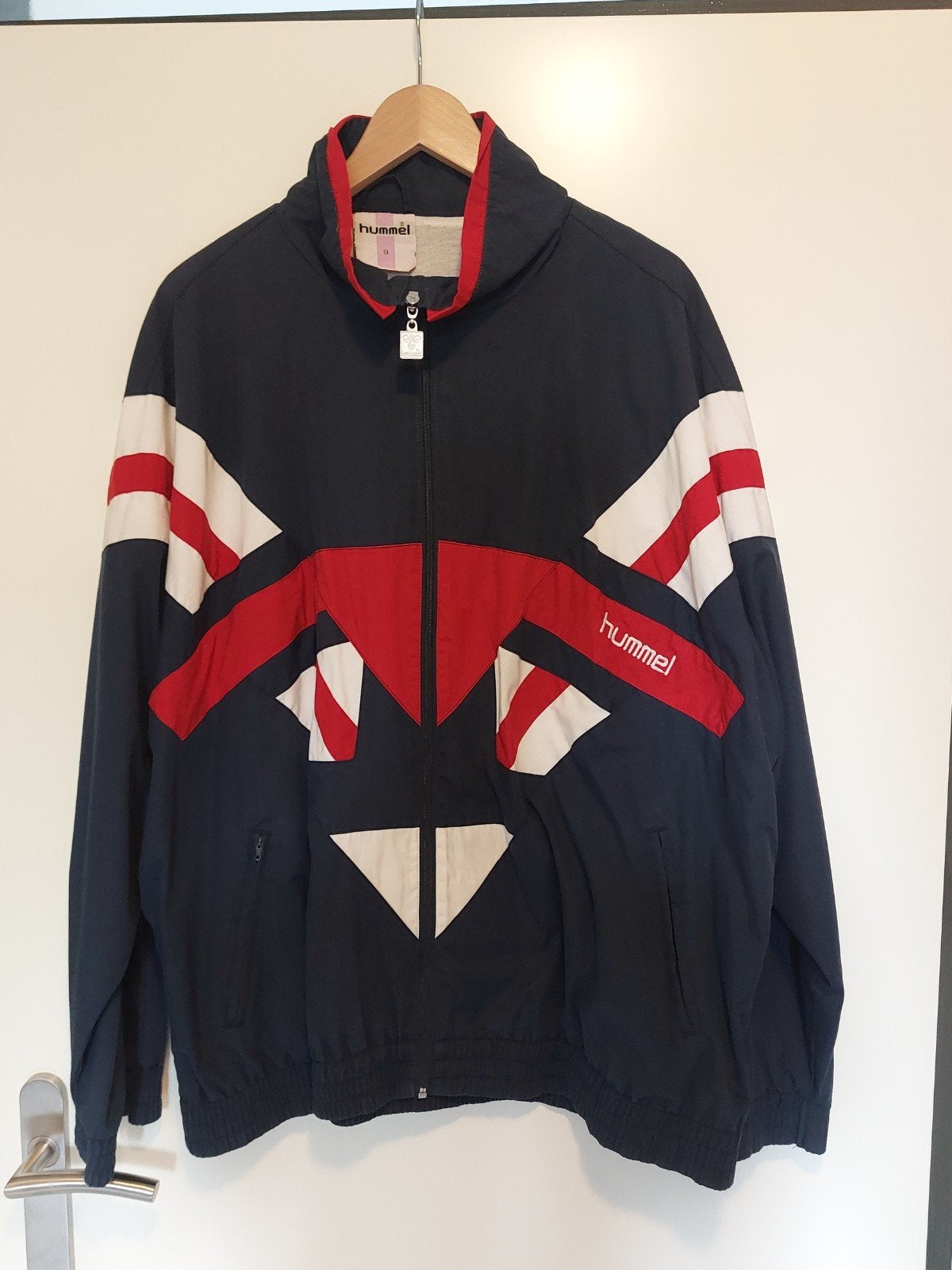 Blauw Hummel trainingspak/huispak maat 9 (= maat L), Ophalen of Verzenden, Gedragen, Hummel