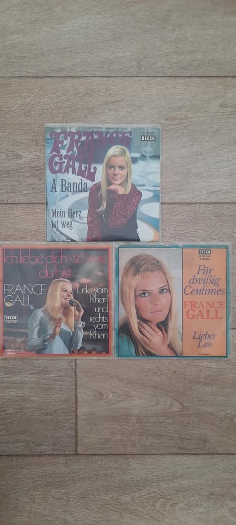 3x vinyl singles van France Gall, Verzenden, Gebruikt, Levenslied of Smartlap