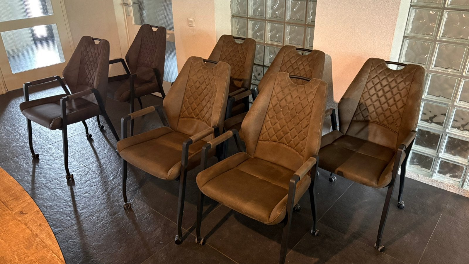 Eetkamerstoelen set van 7 stoelen, Ophalen, Overige kleuren, Nieuw, Metaal