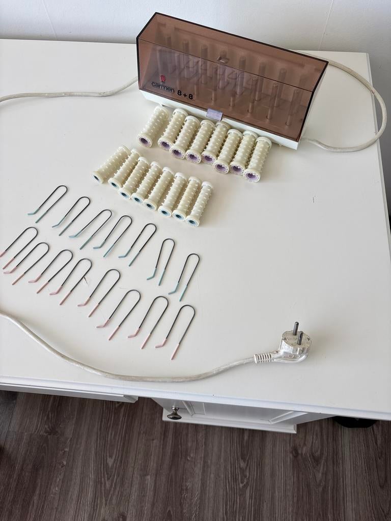 Vintage Carmen 8+8 krulset met 16 rollers, Ophalen, Gebruikt, Haarverzorging