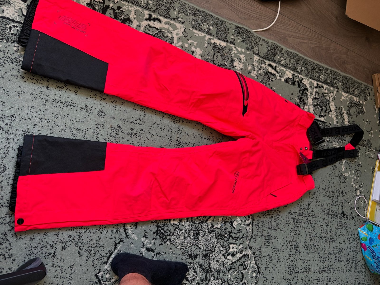 Tenson skibroek - Maat S - Neonroze, Ophalen of Verzenden, Gedragen, Maat 36 (S), Broek