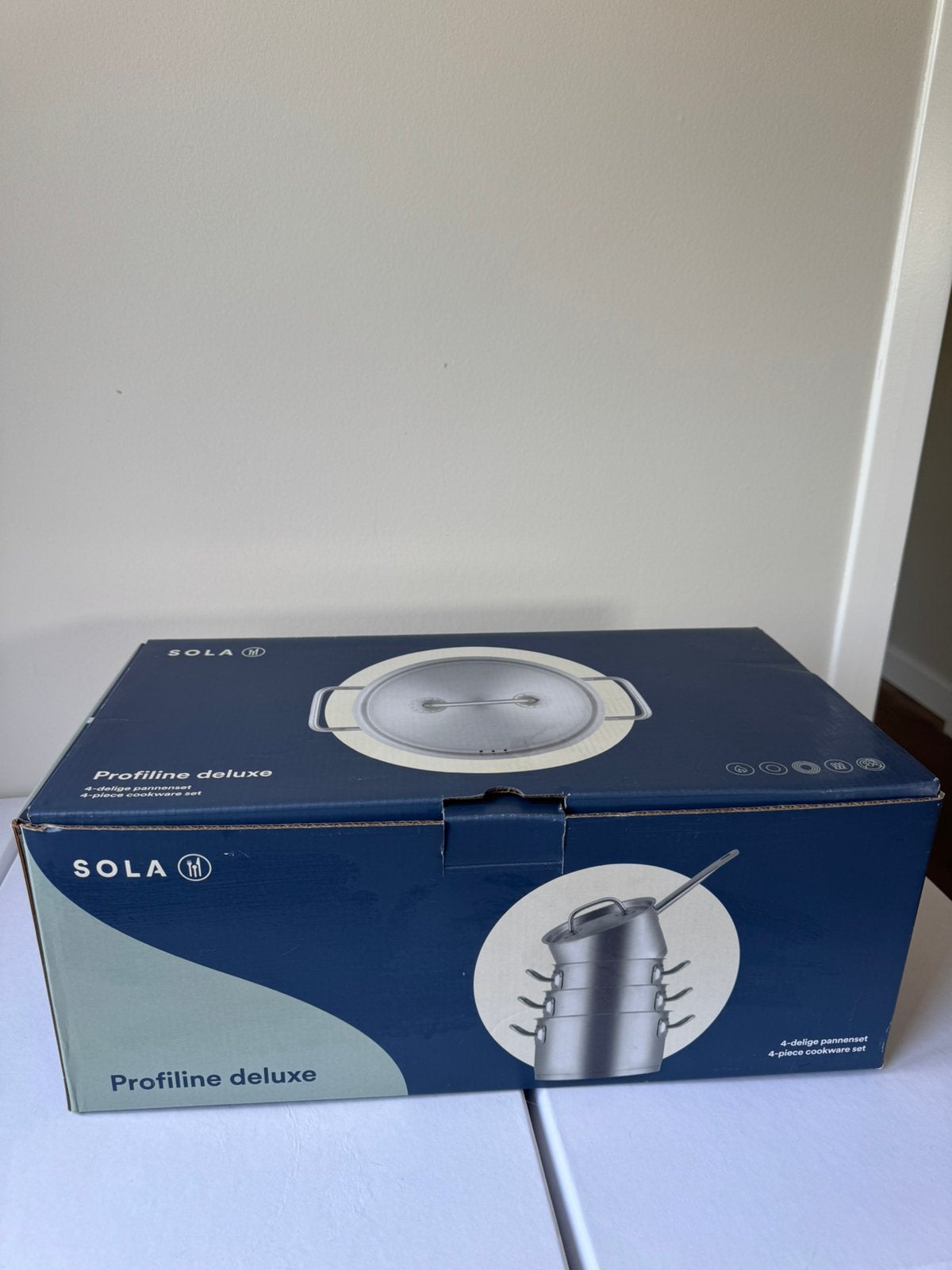 Sola Profiline Deluxe pannenset 3-delig RVS, Ophalen of Verzenden, Nieuw, Rvs, Pannenset