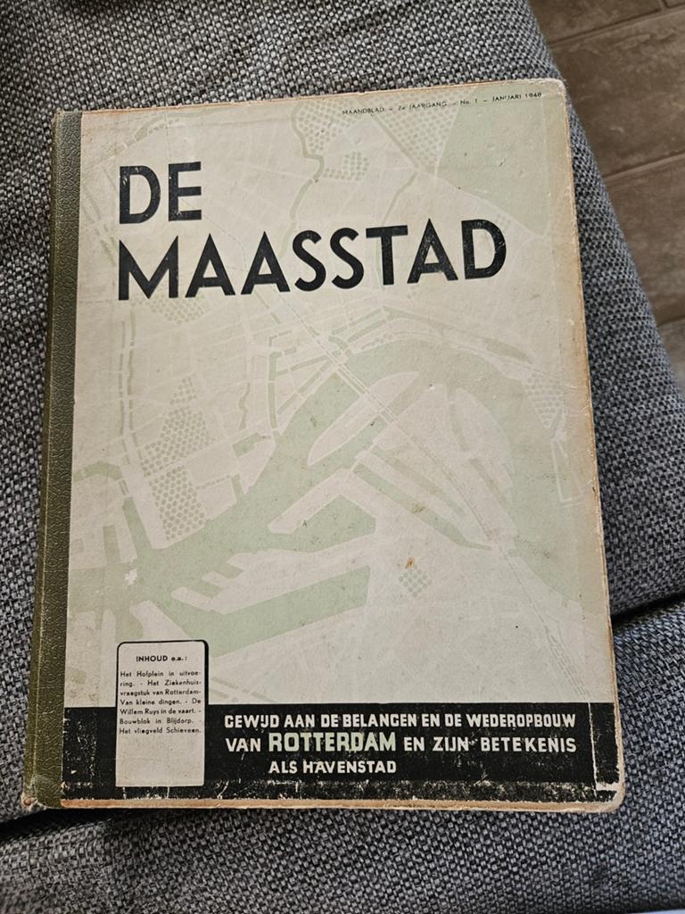 De Maasstad -  1948 - Rotterdam Wederopbouw 2e WO, Boeken, Ophalen of Verzenden, Gelezen, Overige typen