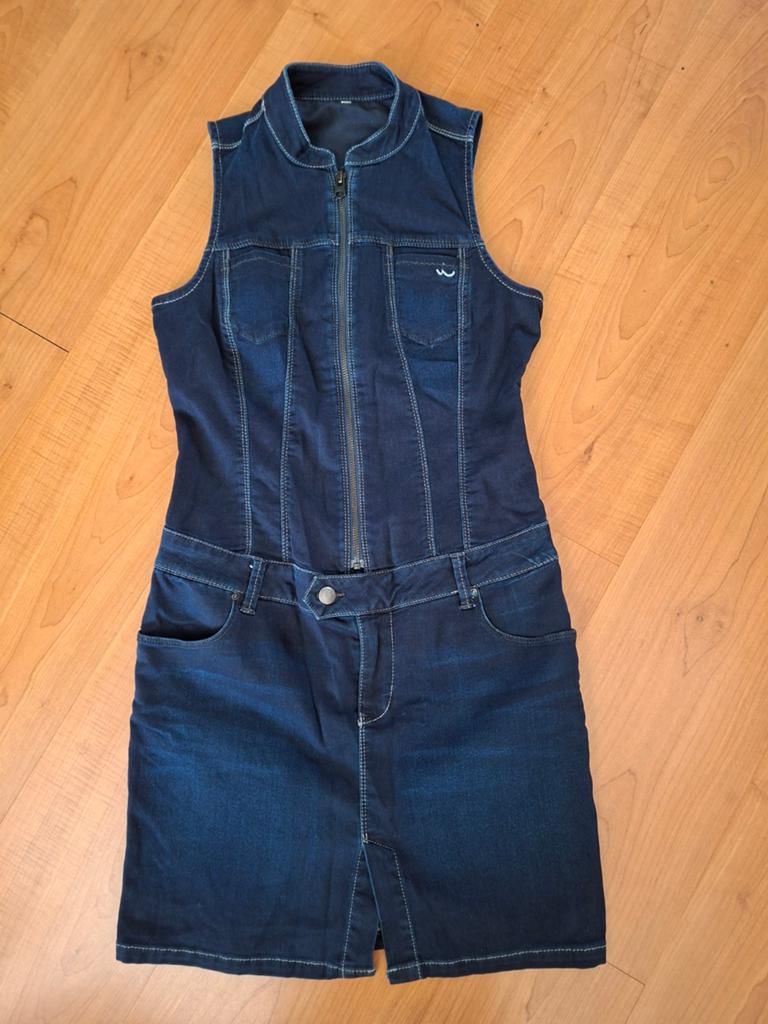 LTB Dameskleding Biker jurk/ Spijkerjurk Blauw Maat S, Blauw, Ophalen of Verzenden, Zo goed als nieuw, LTB