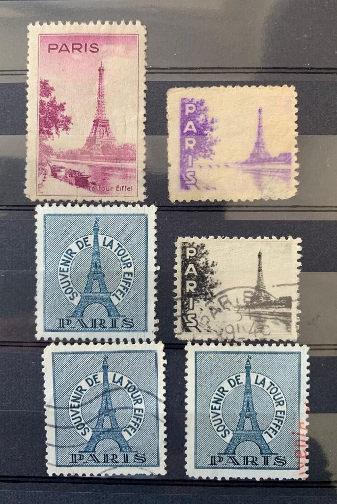 Sluitzegel Frankrijk Parijs Eiffeltoren, Verzenden, Gestempeld