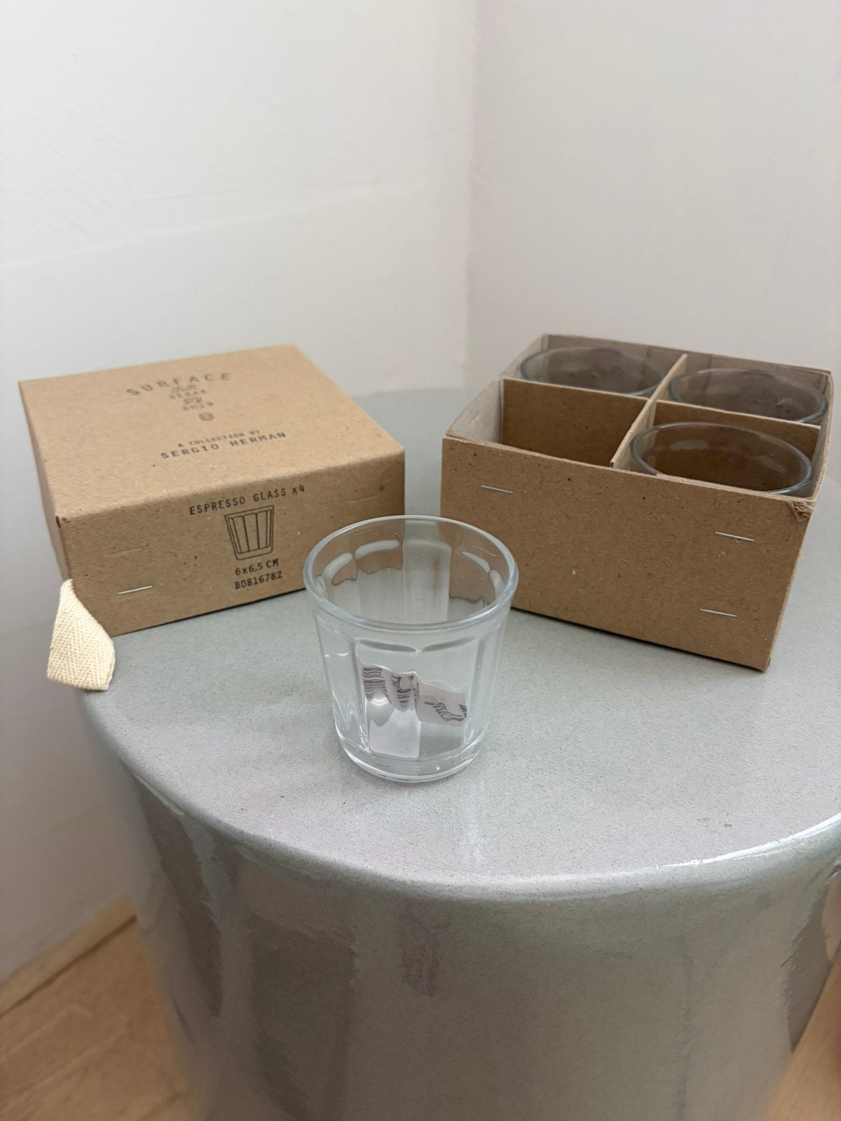 Serax espresso glas 4 stuks Nieuw!, Ophalen of Verzenden, Nieuw, Overige typen