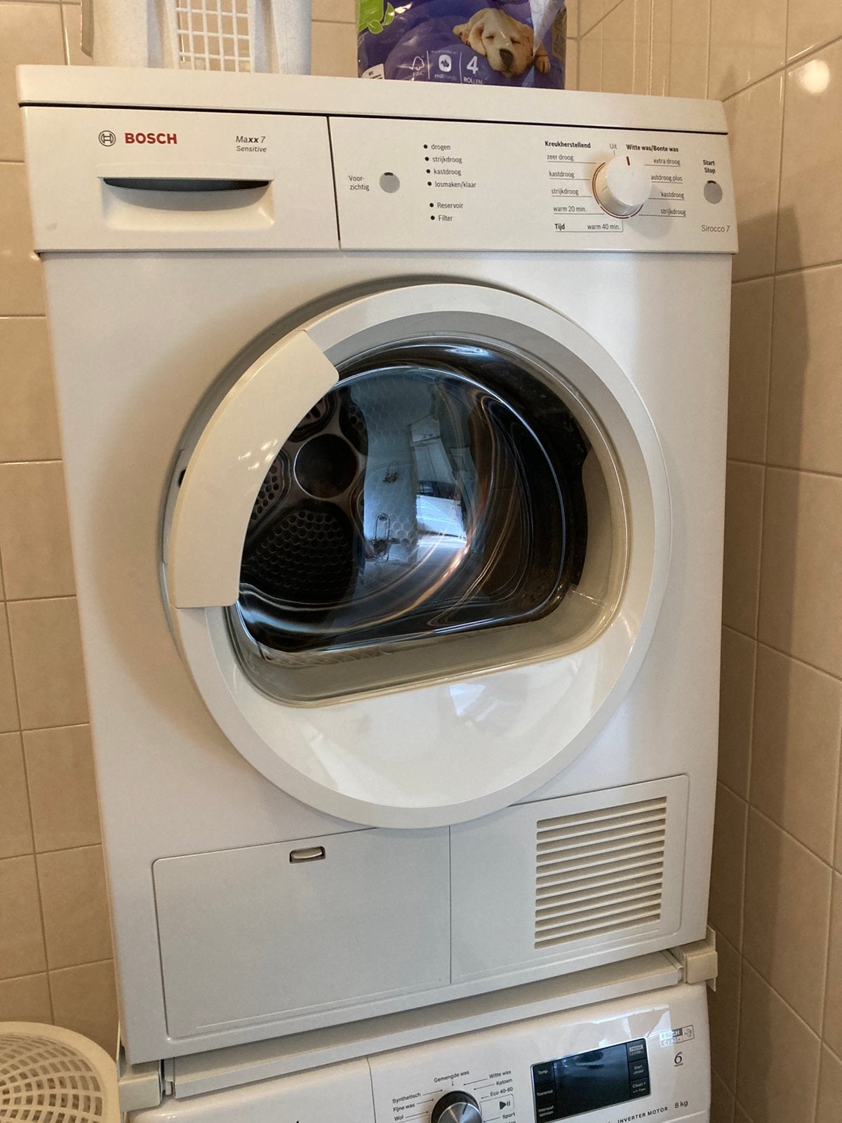 Defecte BOSCH maxx 7 sirocco 7, 6 tot 8 kg, Ophalen of Verzenden, Voorlader, Niet werkend