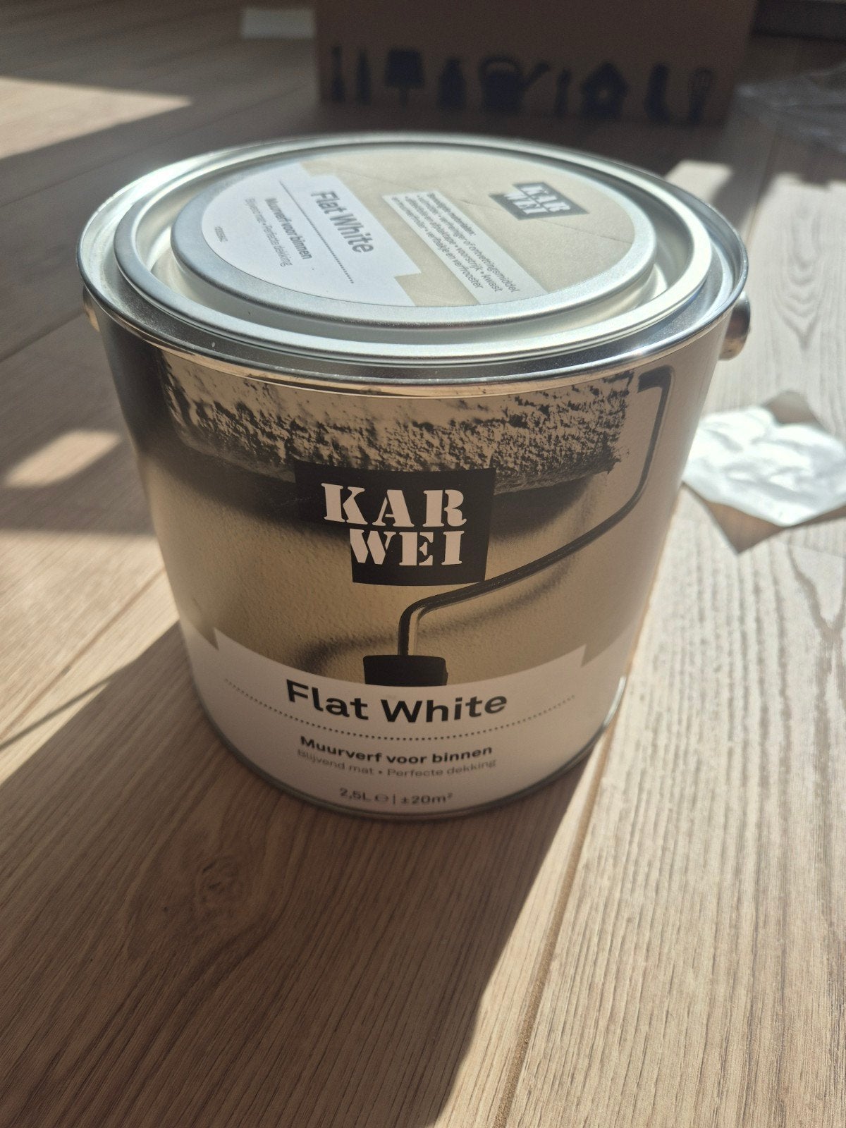 Karwei Flat White Muurverf voor binnen 2.5L, Minder dan 5 liter, Ophalen, Nieuw