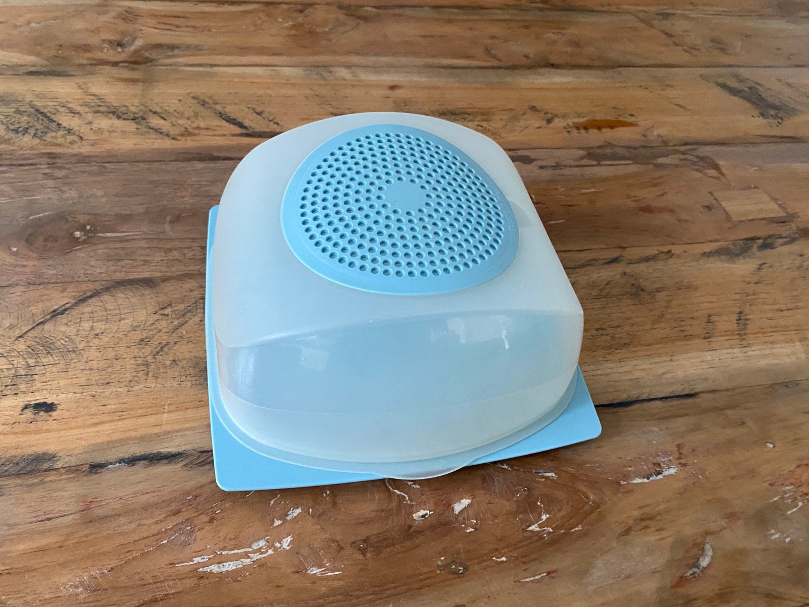 Tupperware kaasdoos cheeSmart kaasstolp, Ophalen of Verzenden, Zo goed als nieuw, Blauw, Bewaardoos