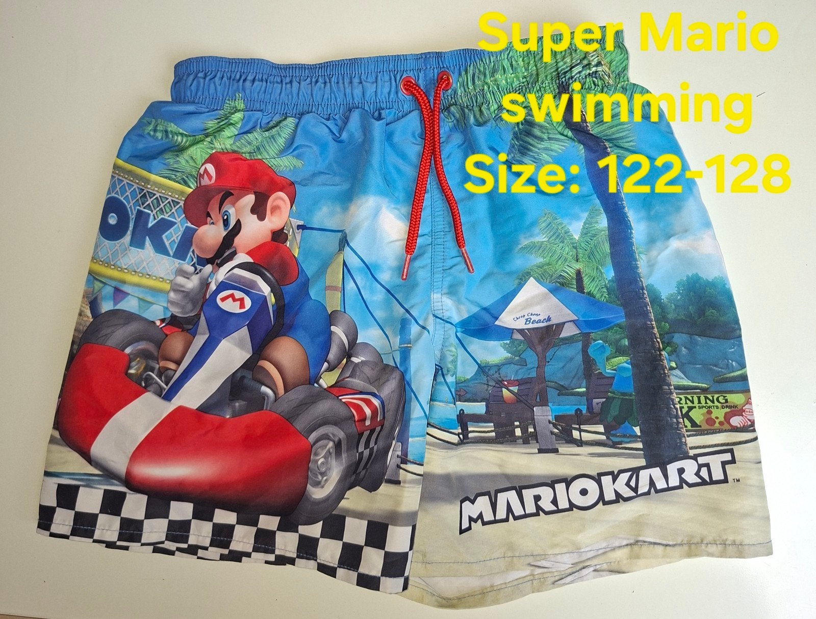 Super Mario zwembroek - maat 122-128, Super Mario, Gebruikt, Zwembroek, Jongen