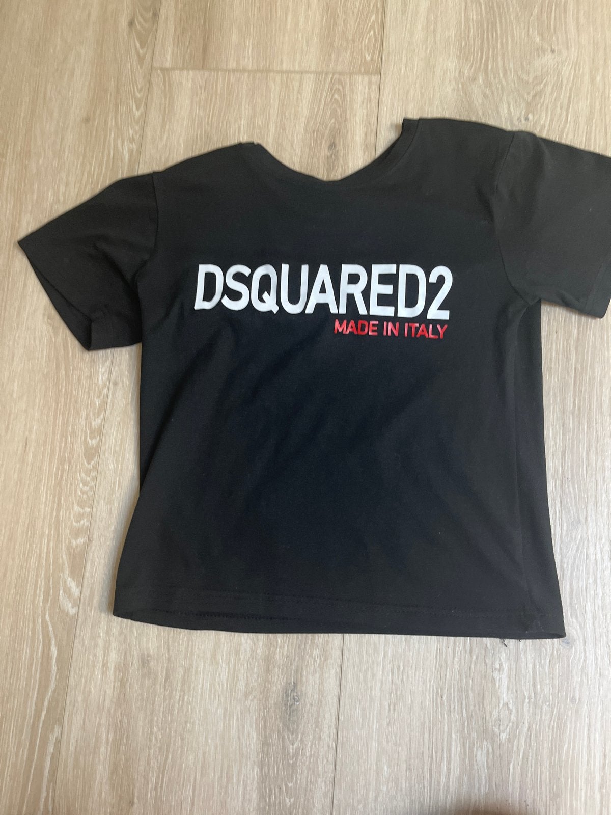 Dsquared2 T-shirt Zwart - Maat 130, Kinderen en Baby's, Kinderkleding | Maat 128, Ophalen of Verzenden, Zo goed als nieuw, Jongen of Meisje