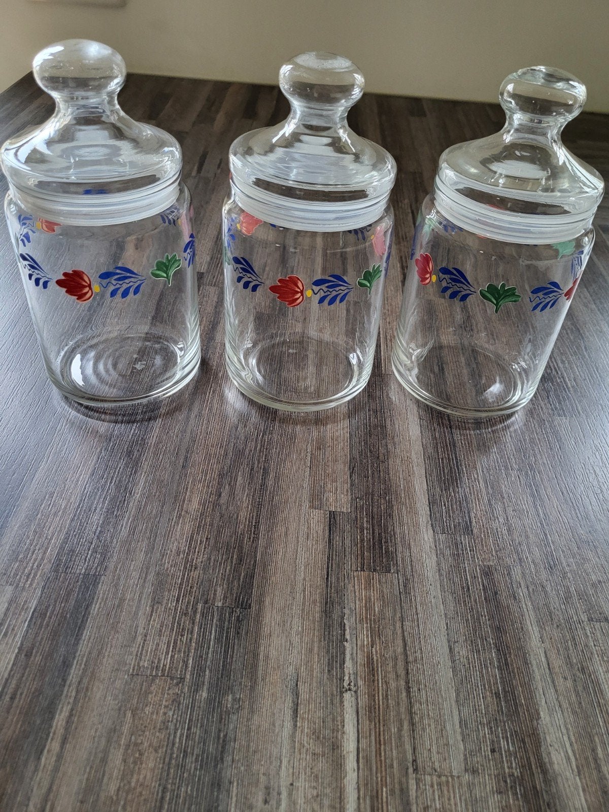 Boerenbont glazen voorraad potten (set van 3) / prijs per se, Overige merken, Nieuw, Ophalen of Verzenden, Glas