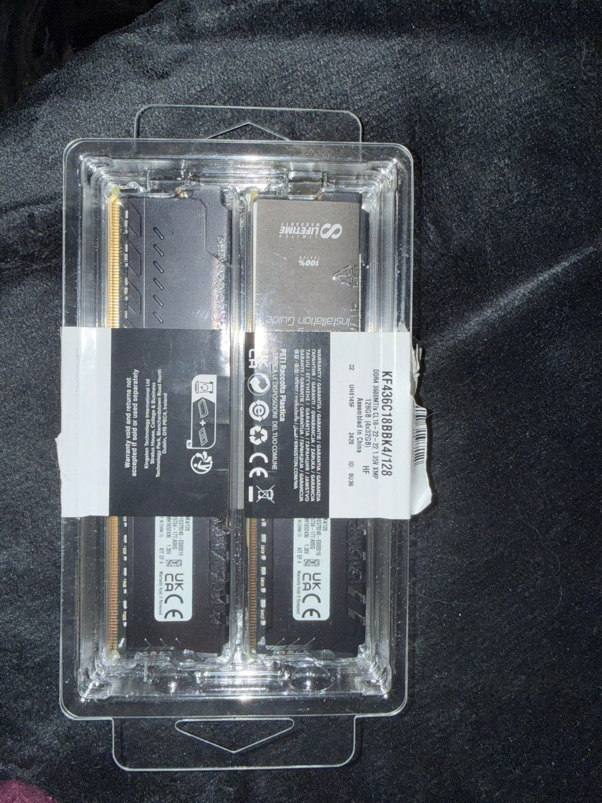 Kingston fury beast ddr4 128gb (4x32gb), Ophalen, DDR4, Zo goed als nieuw, 128 GB