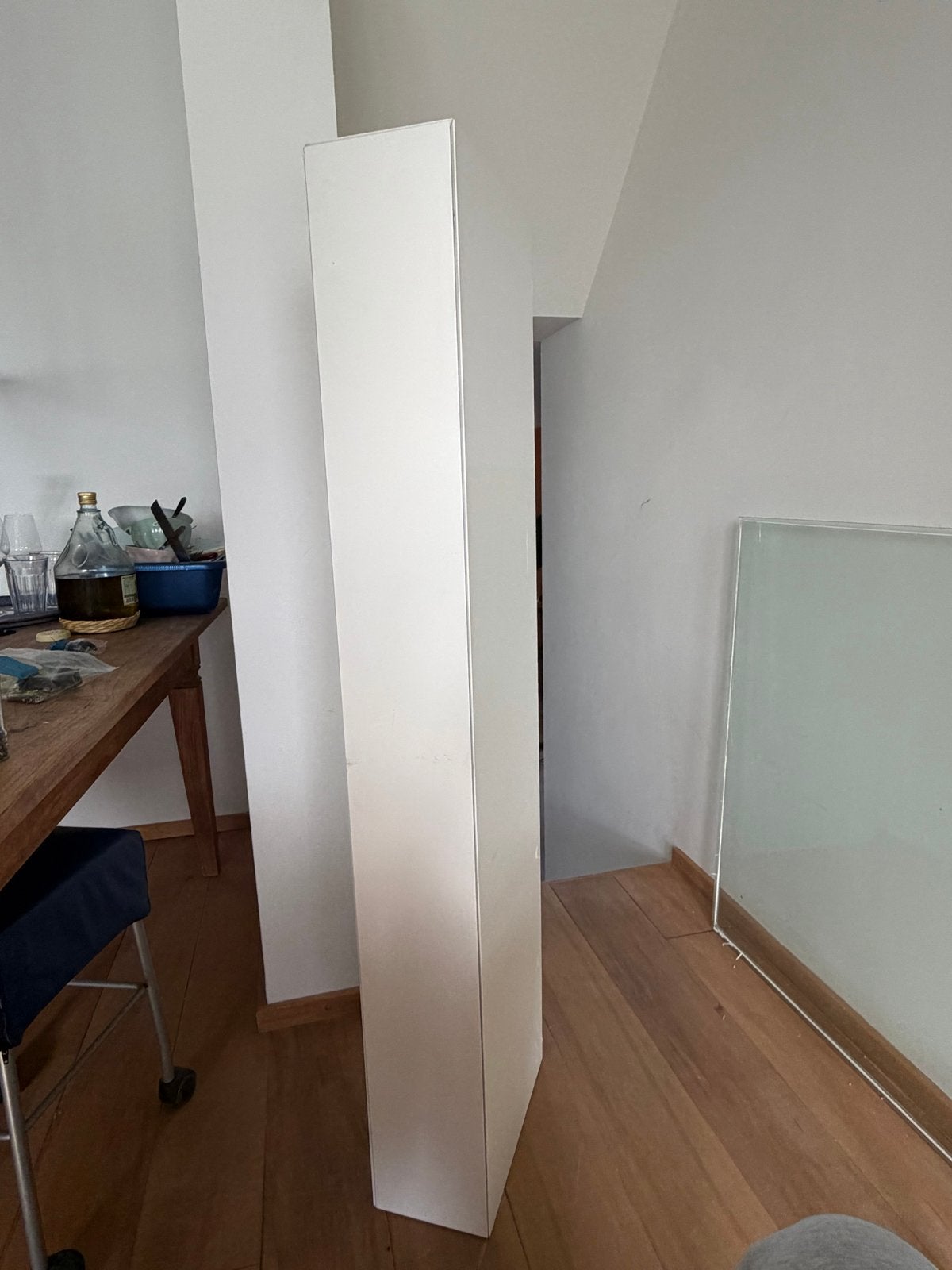 Witte Pastoe wandkast - 144x18x36,5 cm, Ophalen, Gebruikt