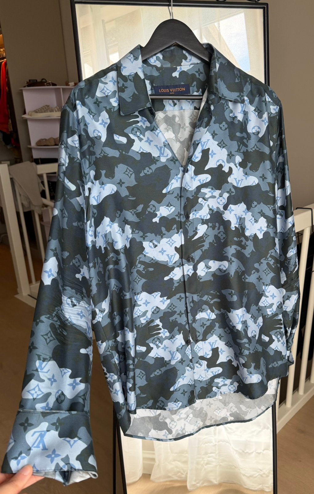 Louis Vuitton Silk Camo Shirt, Origineel, Incl. aankoopbon, Ophalen of Verzenden, Zo goed als nieuw