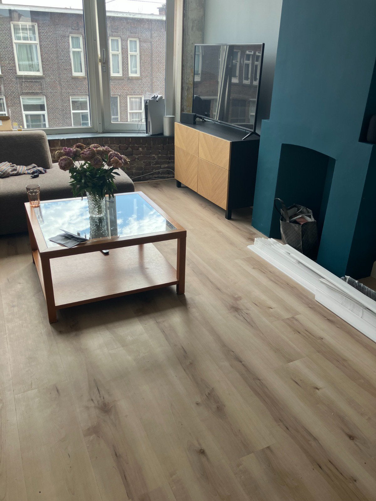 +/- 50m2 plak/dryback pvc Wineo 400 Nordic Maple Cream, Ophalen, Nieuw, 50 tot 75 m², Overige typen