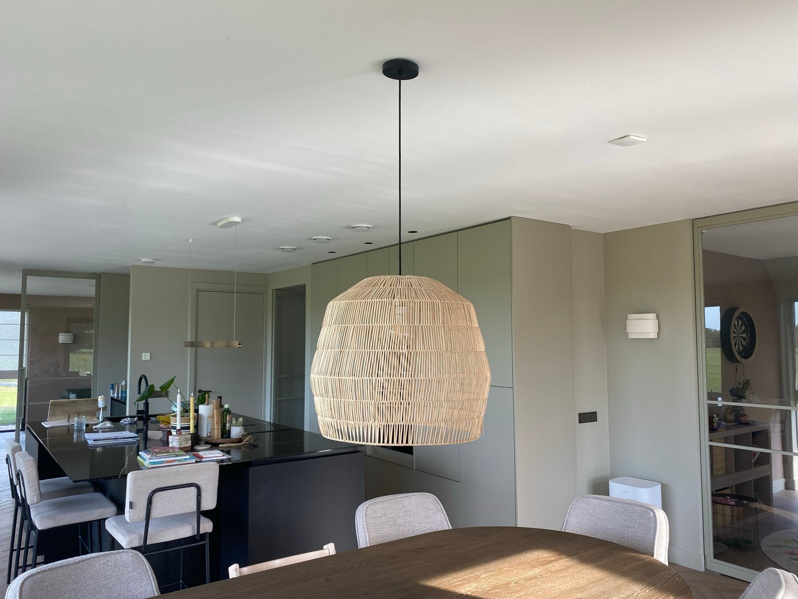 2x AY Illuminate Nama 2 hanglamp naturel rotan, Ophalen, Zo goed als nieuw, Natuurlijk materiaal, E27 (groot)