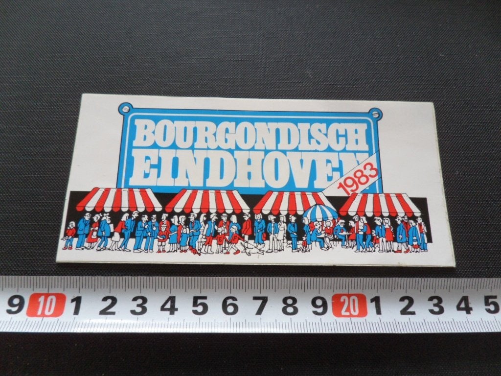 sticker strip markt - bourgondisch eindhoven 1983 ehv, Ophalen, Zo goed als nieuw